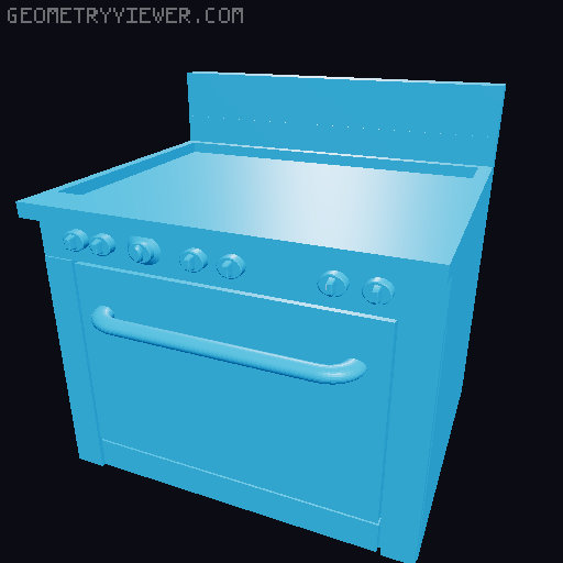 commercial kitchen appliances 3D model thumbnail