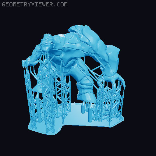 Rock Golem 1 3D model thumbnail