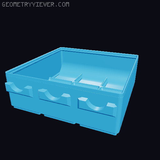Parametric Gridfinity bins for GOEWS 3D model thumbnail