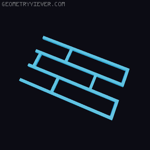 brick stencil 3D model thumbnail