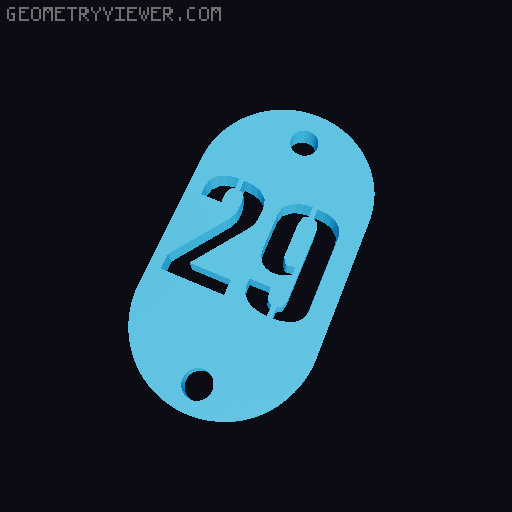 Porta chaves; Keychain 3D model thumbnail