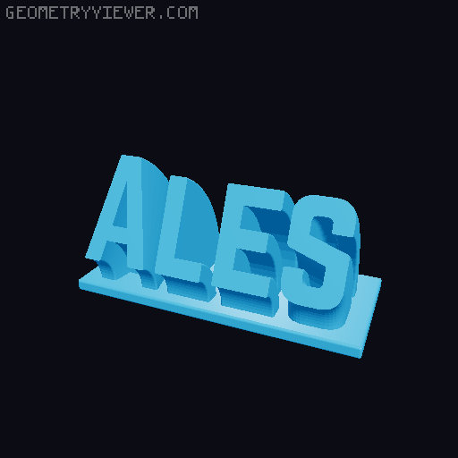 Sweeping Name Tag 3D model thumbnail
