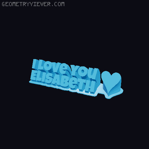 I love you... 3D model thumbnail