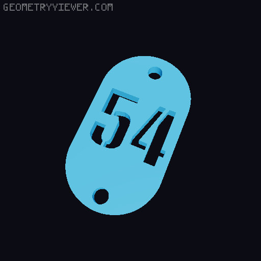 Porta chaves; Keychain 3D model thumbnail