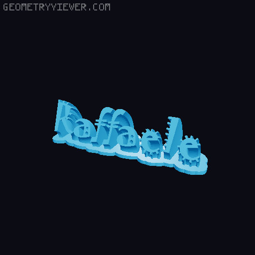 Sweeping crazy name tag 3D model thumbnail