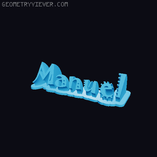 Sweeping crazy name tag 3D model thumbnail