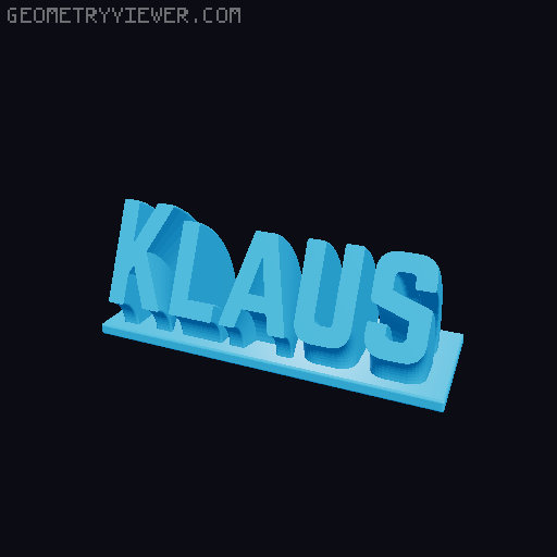 Sweeping Name Tag 3D model thumbnail