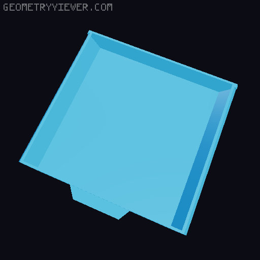 Under Desk Drawers with less openings. 3D model thumbnail