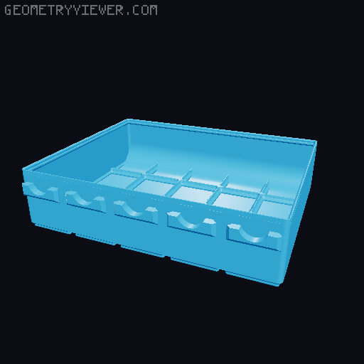 Parametric Gridfinity bins for GOEWS 3D model thumbnail