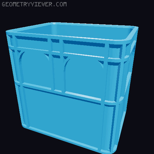 stapelbare Bierkisten für Batterien, Kleinkram, Büro 3D model thumbnail