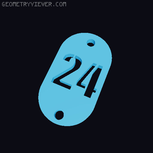 Porta chaves; Keychain 3D model thumbnail