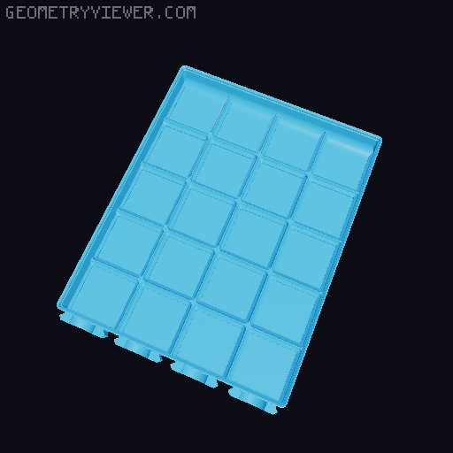 Parametric Gridfinity bins for GOEWS 3D model thumbnail
