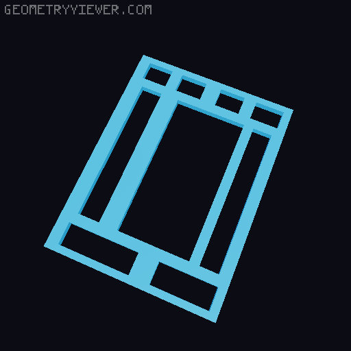 Simple book nook 3D model thumbnail