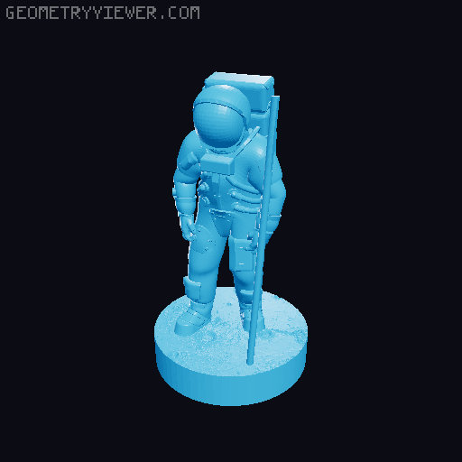 NASA Astronaut Trophy (Supportless Version Available) 3D model thumbnail
