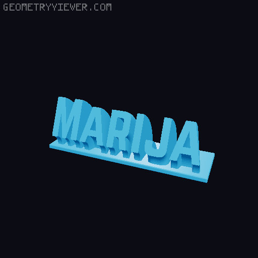 Sweeping Name Tag 3D model thumbnail