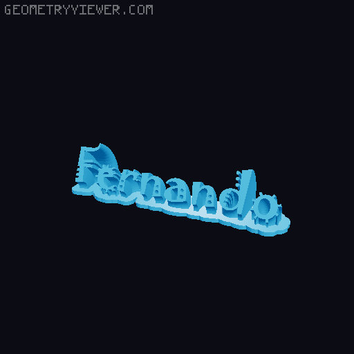 Sweeping crazy name tag 3D model thumbnail
