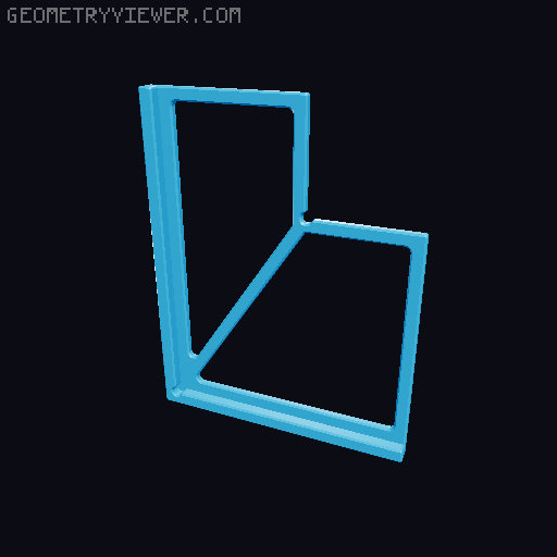 Floating Photo Mounting System (French Cleat) 3D model thumbnail