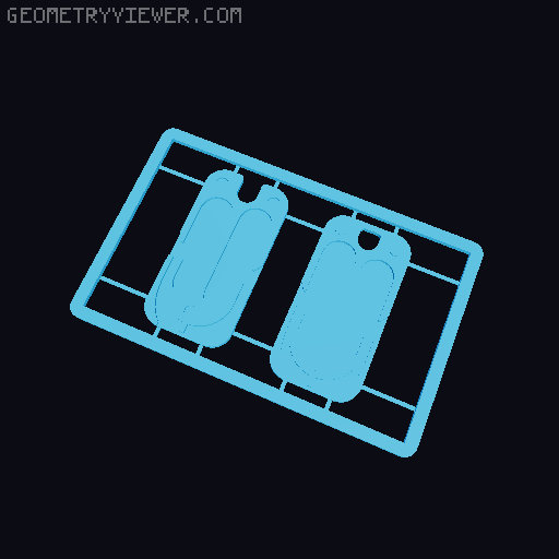 Kit Card Flat Pocket Whistle 3D model thumbnail