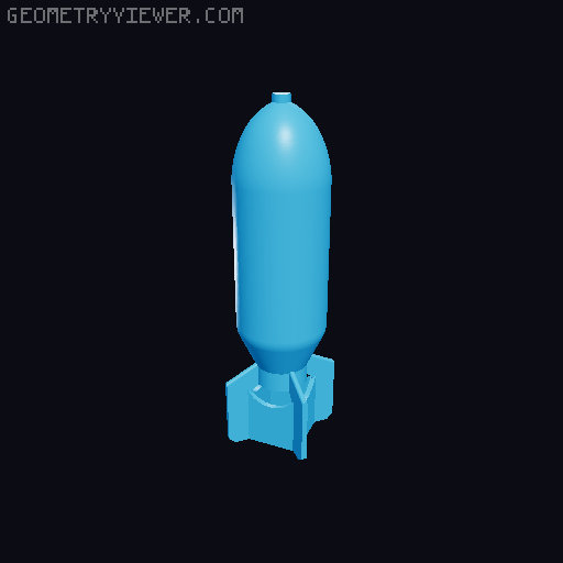 Flightline B-25 bomb rack 3D model thumbnail