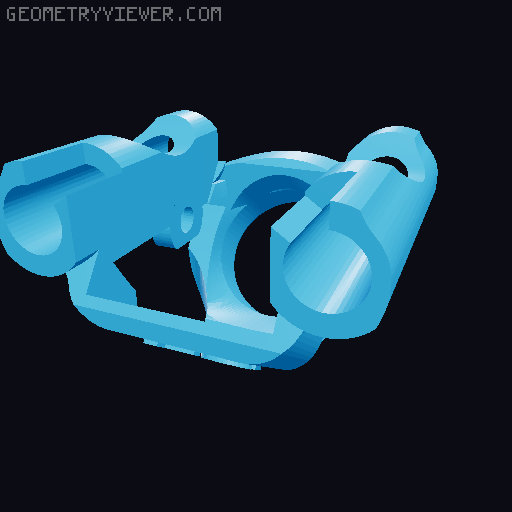 104archit. TPU Camera Mount for Bahamut / Bahamut REX (45°–58° | HDZero Nano90 V2 / Foxeer Predator V5) 3D model thumbnail