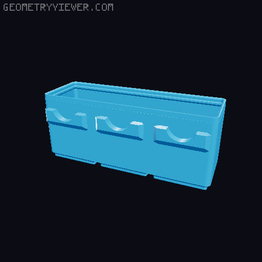 Parametric Gridfinity bins for GOEWS 3D model thumbnail