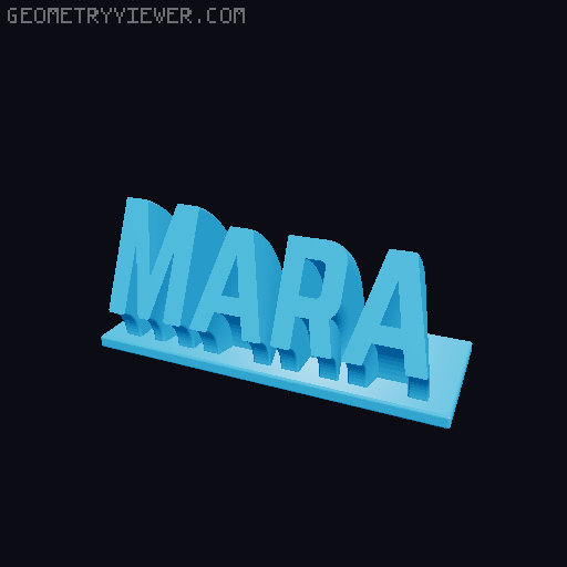 Sweeping Name Tag 3D model thumbnail