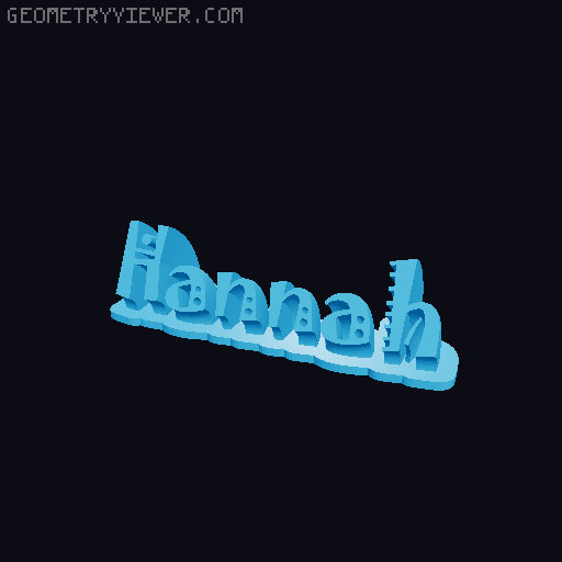Sweeping crazy name tag 3D model thumbnail