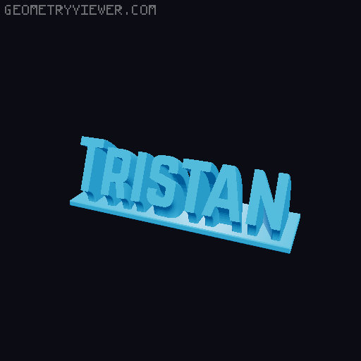 Sweeping Name Tag 3D model thumbnail