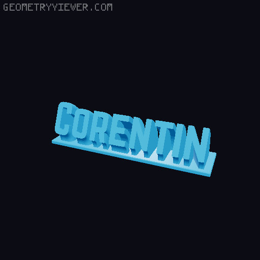 Sweeping Name Tag 3D model thumbnail