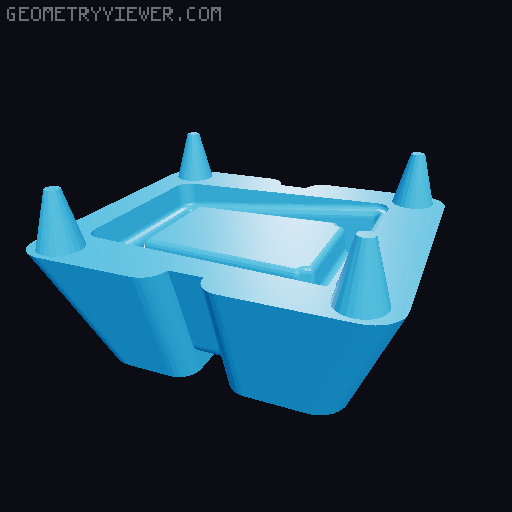 Concrete Benchy Planter Mold 3D model thumbnail
