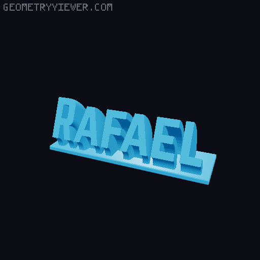 Sweeping Name Tag 3D model thumbnail