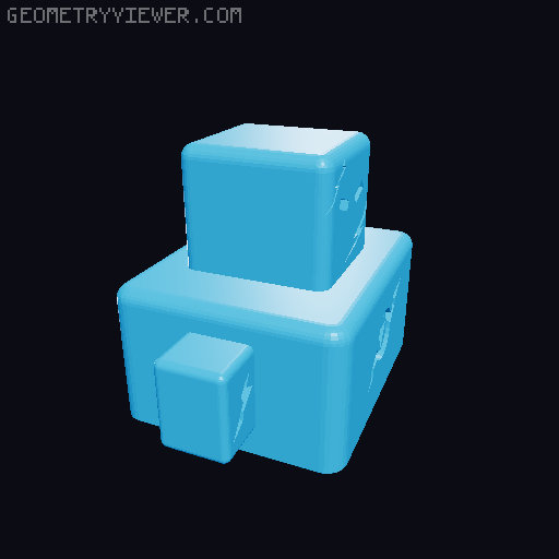 Free pack - 3 stone golems 3D model thumbnail