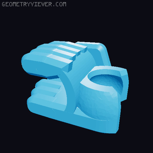 DUMMY 13 - Universal grip hand - V0.5 Beta 3D model thumbnail