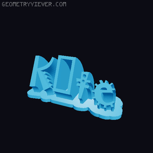Sweeping crazy name tag 3D model thumbnail