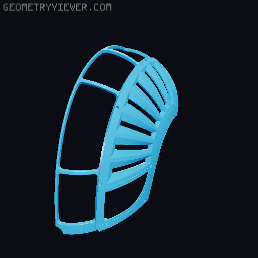 Matrix Mount with Center Matrix Support for Daft Punk Guy Manuel Helmet  3D model thumbnail