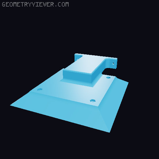 Stevenson screen case for weather related sensors 3D model thumbnail
