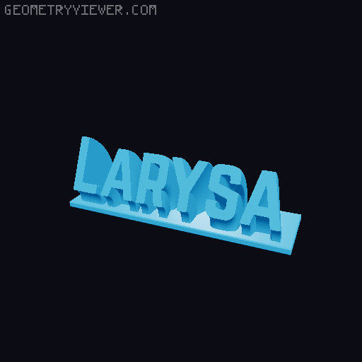 Sweeping Name Tag 3D model thumbnail