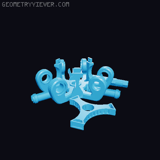Geared Fidget Spinner - Now with Ovaloid Gears!!! 3D model thumbnail