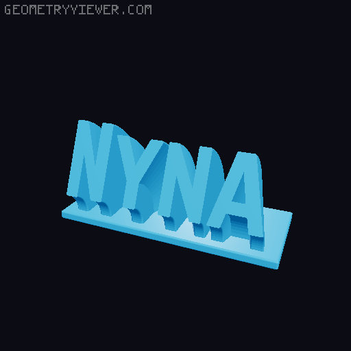 Sweeping Name Tag 3D model thumbnail