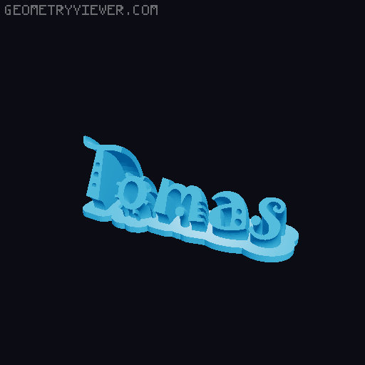 Sweeping crazy name tag 3D model thumbnail