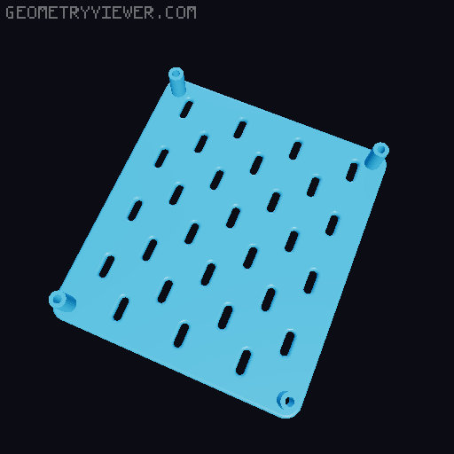 Skadis Pegboard, all sizes 80 to 360mm 3D model thumbnail