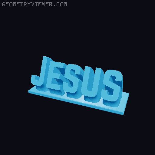 Sweeping Name Tag 3D model thumbnail