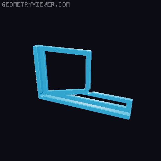 Floating Photo Mounting System (French Cleat) 3D model thumbnail