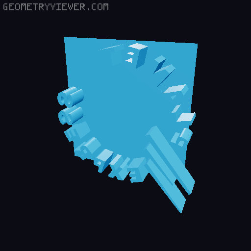Futurama Planet Express Ship MMU Parts 3D model thumbnail