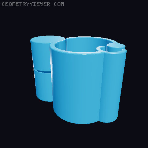 Openable cable clip Print-in-place 3D model thumbnail