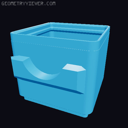 Parametric Gridfinity bins for GOEWS 3D model thumbnail