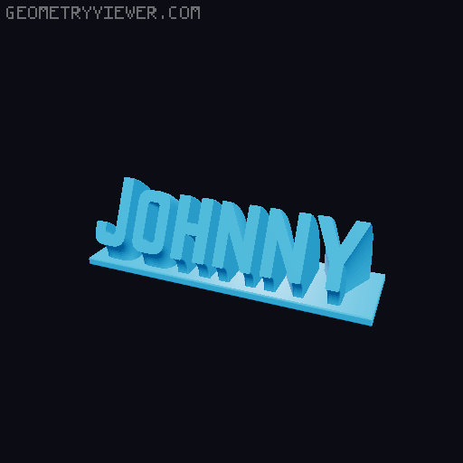 Sweeping Name Tag 3D model thumbnail