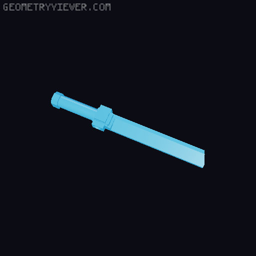 Lego Extending Sword (For Animation) 3D model thumbnail
