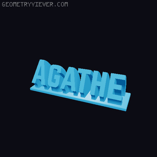 Sweeping Name Tag 3D model thumbnail