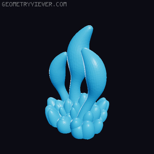 100 Fantasy Plants for Tabletop Base & Terrain Design (Alien Vegetation 61) 3D model thumbnail